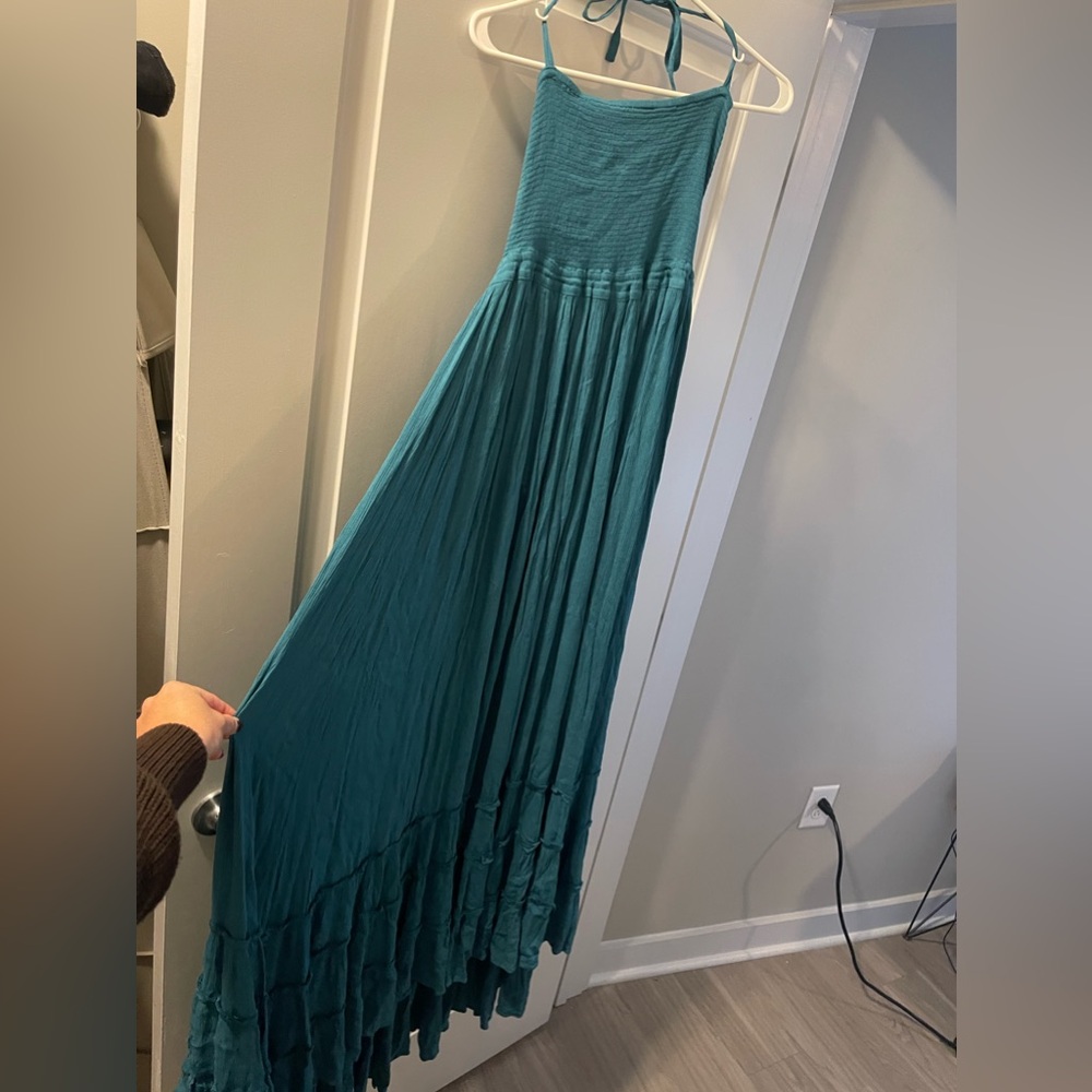 Blue Free People maxi dress. Size M